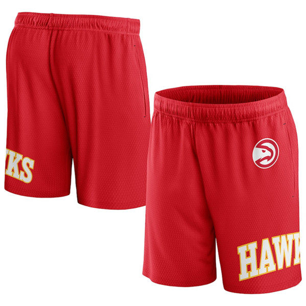 Men's Atlanta Hawks Red Free Throw Mesh Shorts